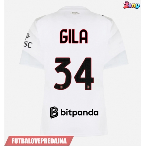 Lacne Ženy Futbalové dres AC Milan Mario Gila #34 2026-27 Krátky Rukáv - Preč